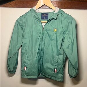Kids Green Lightweight Breathable Rain Jacket
